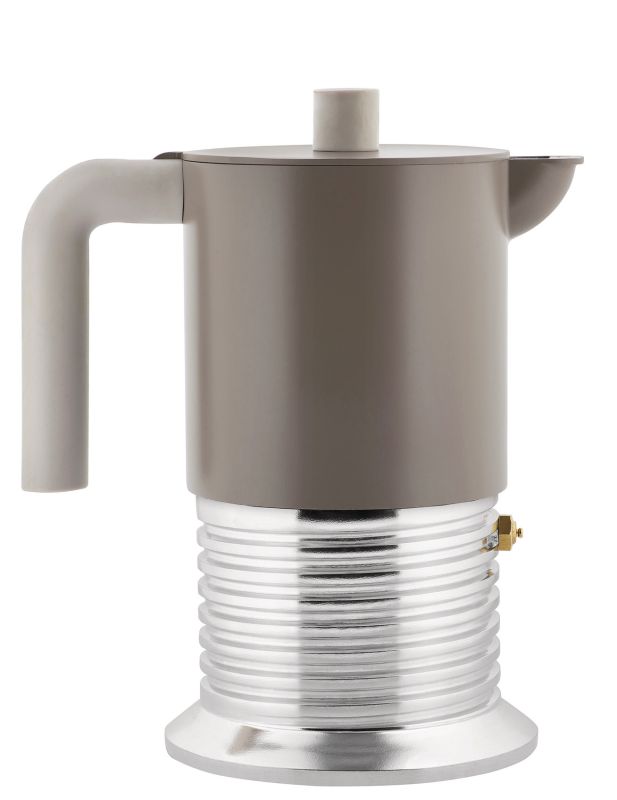 PM01/6 Vite Espresso Maker for 6 cups Alessi Warm grey